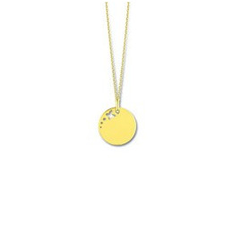 Pendentif Pendentif Plaque Ronde Papillon Decoupe 1006809 - Marque Collection Julien D'Orcel  Or 375/1000