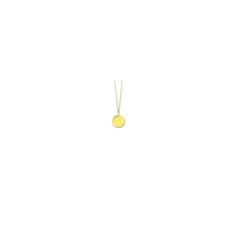 Pendentif Pendentif Plaque Ronde Papillon Decoupe 1006809 - Marque Collection Julien D'Orcel  Or 375/1000