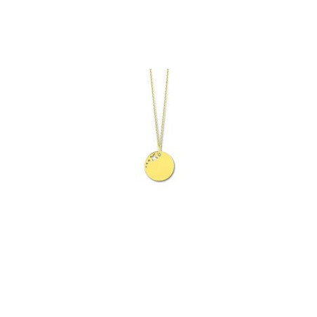 Pendentif Pendentif Plaque Ronde Papillon Decoupe 1006809 - Marque Collection Julien D'Orcel  Or 375/1000