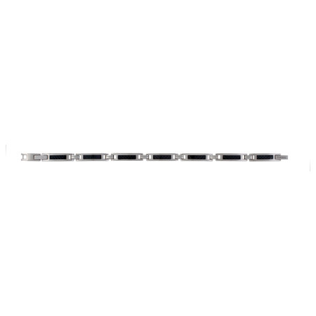 Phebus - Bracelet acier gris et carbone - Réf 35-0610