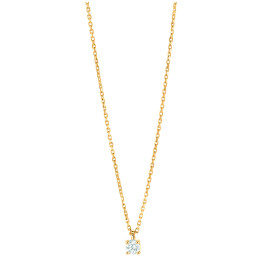 Collier Solitaire Diamant 0,05 Ct Or Jaune 9K 1008257 - Marque Collection Julien D'Orcel  Or 375/1000 - Couleur Jaune - Diamant