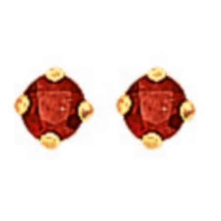 Boucles D'Oreilles  Rubis Or Jaune - 1002255