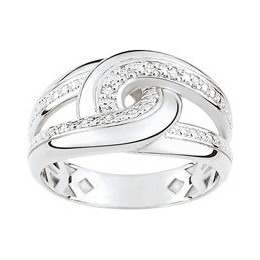 Bague Diamant 0.05 Gris Or375