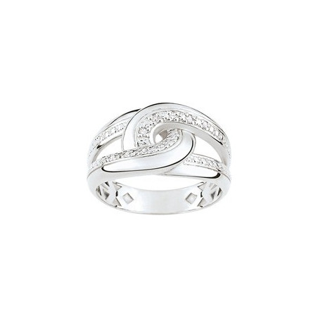 Bague Diamant 0.05 Gris Or375
