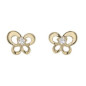 Boucles D'Oreilles  Papillons Oxydeyde Or Jaune 9K 1011006 - Marque Collection Julien D'Orcel    Oxydeyde De Zirconium