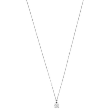 Collier Solitaire Oxydeyde Griffes Or Blanc 9K 1008032 - Marque Collection Julien D'Orcel  Or 375/1000  Oxydeyde De Zirconium