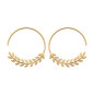 Boucles D'Oreilles  Creoles Laurier Plaque Or - 1018118 1018118 - Marque Mdd1  Plaqué Or - Couleur Jaune -