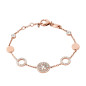 Fossil - Bracelet vintage glitz a pampilles dorées rose - Réf JF01739791