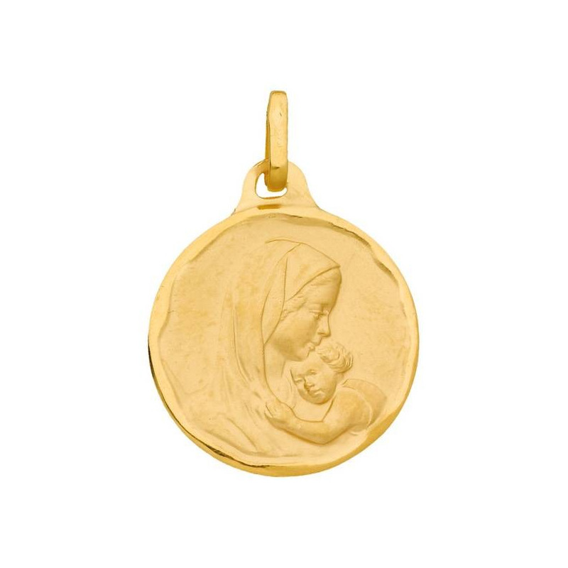 Pendentif Médaille Vierge Maternite Ronde 1005386 - Marque Collection Julien D'Orcel  Or 375/1000
