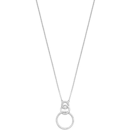 Collier Multi Oxydeydes Fantaisie   Cercles Entrelacés   Argent 925