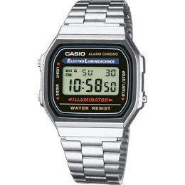 Montre Unisexe CASIO Retro Vintage Digitale Noir Acier Gris - A168WA-1YES