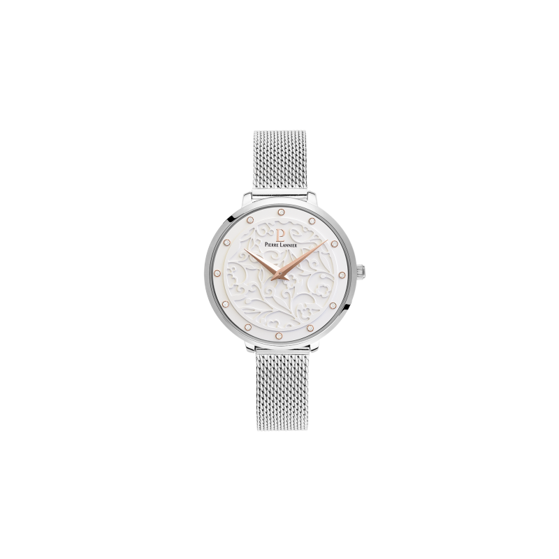 Montre Femme PIERRE LANNIER Eolia Cadran Blanc Motif Milanais - 040J608