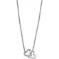 Lotus Style - Collier acier, double coeurs - Réf LS1912-1/1