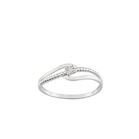 Bague Diamant 0.01 Gris Or750