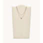 Fossil - Collier classics pendentif double nacre grise - Réf JF02953791