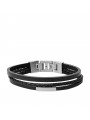 Bracelet Homme FOSSIL JF03322040 - Collection MULTI-STRAND VINTAGE Montre style Tendance avec cuir et acier