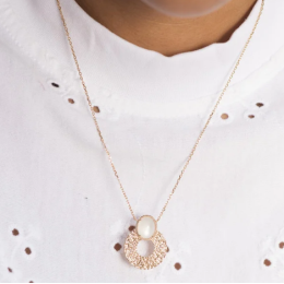 Collier Bijou Collection 1019094 1019094 - Marque Mdd1  Plaqué Or - Couleur Jaune - Pierre De Lune