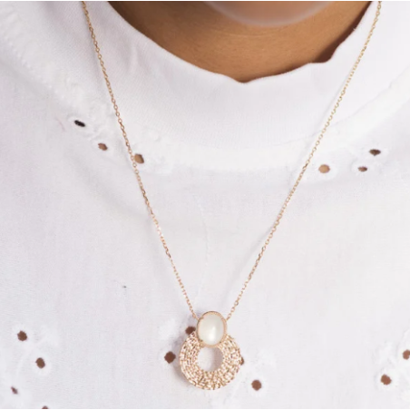 Collier Bijou Collection 1019094 1019094 - Marque Mdd1  Plaqué Or - Couleur Jaune - Pierre De Lune