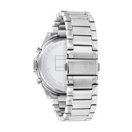 Montre Tommy Hilfiger Baker Homme - Boitier acier argenté - Bracelet acier argenté