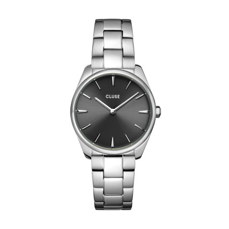 Montre Femme Cluse Féroce Petite Steel Dark Grey, Silver Colour noir CW11202