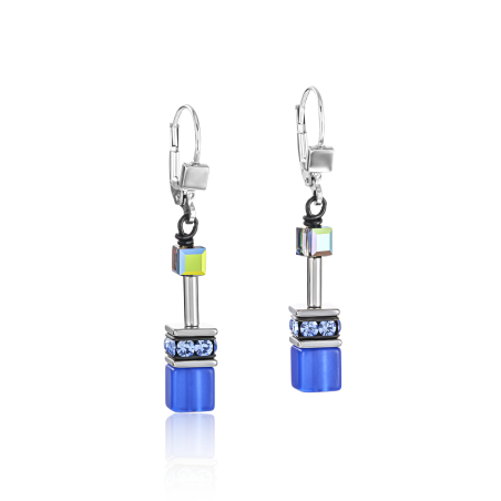 Coeur de Lion - Boucles d'oreille GeoCUBE bleu cobalt - 4014200712