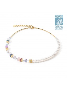 Coeur de Lion - Collier GeoCUBE Precious Fusion Pearls multicolore pastel - 5086101522