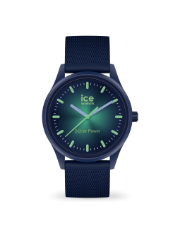 Montre Unisexe Ice Watch Solar Power - Boîtier résine Bleu - Bracelet Silicone Bleu - Réf. 019032