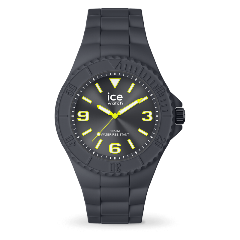 Montre Ice Watch Generation Homme - Boitier Silicone Gunmétal - Bracelet Silicone Anthracite - Réf. 019871