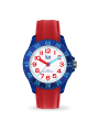 Montre Enfant Ice Watch Cartoon - Boîtier résine Bleu - Bracelet Silicone Rouge - Réf. 018933