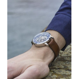 Montre Homme PIERRE LANNIER Automatique Squelette Cuir Brun - 322B164