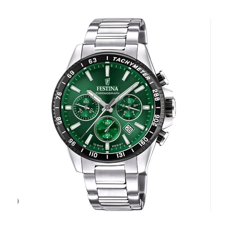 Montre Homme FESTINA Timeless Chrono Vert - F20560/4 Montre Homme FESTINA Timeless Chrono Vert - F20560/4