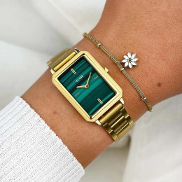 Montre Femme CLUSE Fluette Steel Vert Acier Or - CW11502