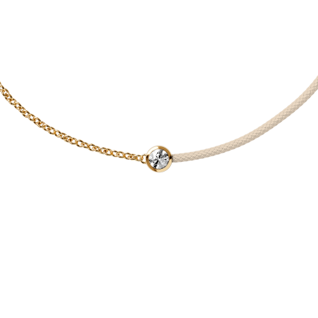 ICE - Jewellery Diamond bracelet Chaine et cordon Beige - 021085