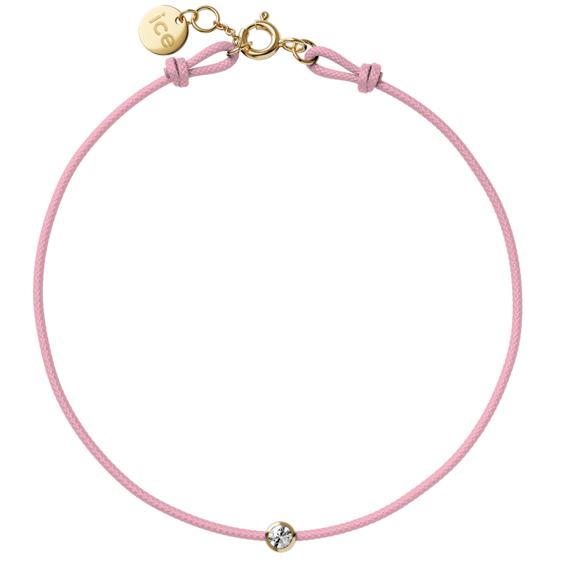 ICE - Jewellery - Diamond bracelet - Cordon - Light pink