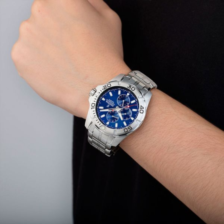 Montre Homme Festina Multifonctions Bleue bracelet Acier - F20445/2