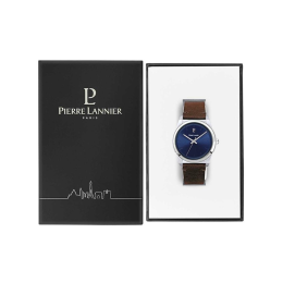 Montre Homme PIERRE LANNIER Candide Bleu Bracelet Cuir - 213D164