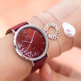 Montre Femme Girl Only bracelet Cuir bordeaux 699356