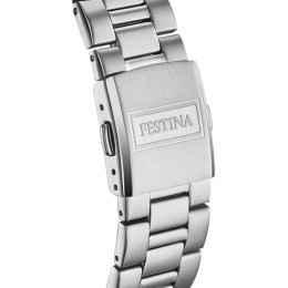 Montre Homme Festina Classics blanche bracelet acier gris - F16374/9