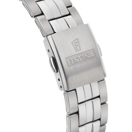 Montre Homme Festina Rétro cadran Bleu Nuit bracelet acier gris - F16822/3