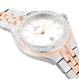Montre Femme FESTINA Mademoiselle Blanche Bracelet Bicolore - F16868/2