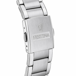 Montre Homme FESTINA Timeless Chrono Bleue bracelet acier gris - F20343/2