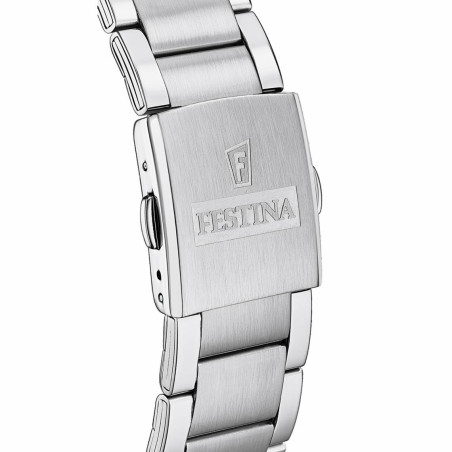 Montre Homme FESTINA Timeless Chrono Bleue bracelet acier gris - F20343/2