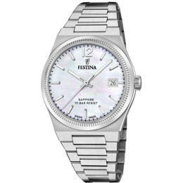 Montre Homme Festina Swiss Made cadran nacré acier gris - F20035/1