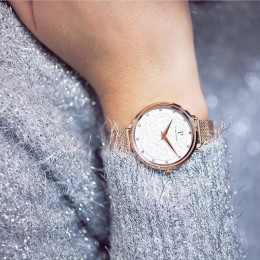 Montre Femme PIERRE LANNIER Eolia Cadran Blanc Acier Or Rose - 039L908