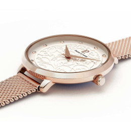 Montre Femme PIERRE LANNIER Eolia Cadran Blanc Acier Or Rose - 039L908