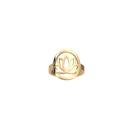 Les Georgettes Bague Lotus Ronde, Collection Les Essentielles - Taille M