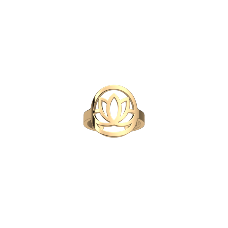 Les Georgettes Bague Lotus Ronde, Collection Les Essentielles - Taille M