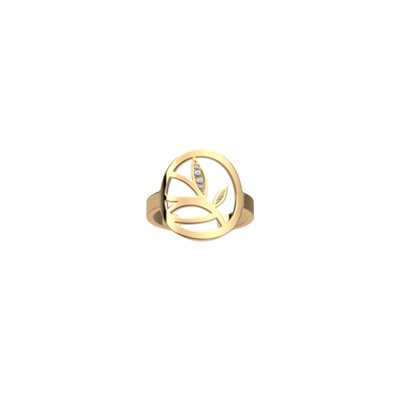 Les Georgettes Bague ronde Arbre De Vie, Collection Les Précieuses - Taille 54
