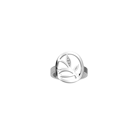 Les Georgettes Bague ronde Arbre De Vie, Collection Les Précieuses - Taille 54