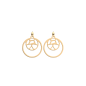 Les Georgettes - Boucles doreilles Girafe doré 16/25 mm Ref 70358441900000